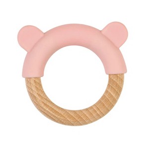 SARO by Kalencom Beechwood & Silicone Ring Teether | Natural Teething Relief - 1 of 3