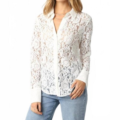 Women's Celine Lace Blouse - OLIVACEOUS