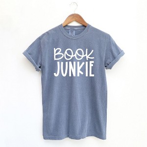 Simply Sage Market Women's Book Junkie Short Sleeve Garment Dyed Tee - 1 of 4