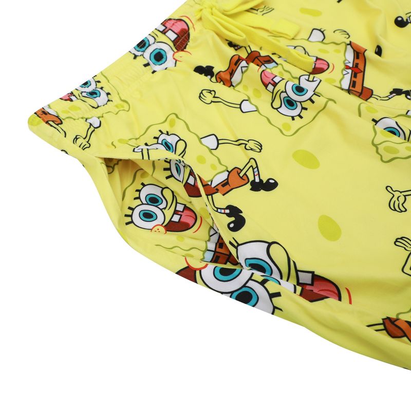 Men's Adult Yellow SpongeBob SquarePants Sleep Pants - Bikini Bottom Comfort, 2 of 4