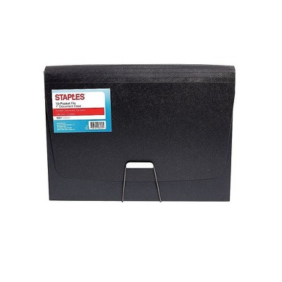 Staples Expanding File with 1" Document CS Letter Size 13-pocket Black TR51806/51806