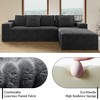 104" Cloud Corduroy Upholstered Modular L-Shaped Sectional Sofa with Chaise, Deep Seats, No Assembly - 3 of 4