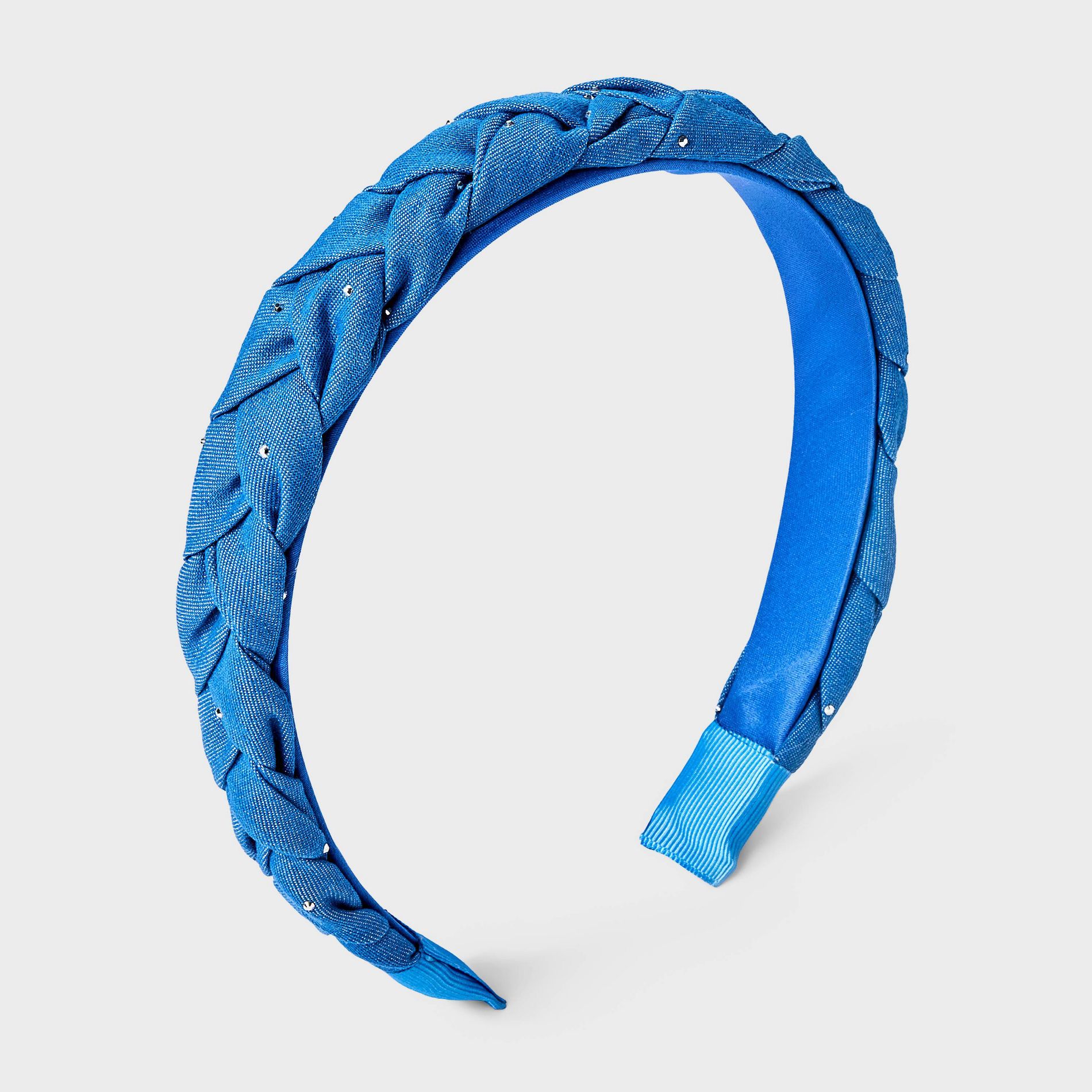 Girls' Braided Denim Headband - Cat & Jack™ Blue