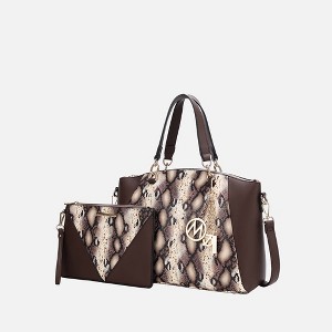 MKF Collection Addison Snake Embossed Women’s Tote Bag with matching Wristlet Pouch by Mia K - 1 of 3