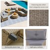 6 - Person Fan-shaped Rattan Suit Combination with Cushions and Table,Suitable for Garden - 4 of 4