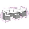 vidaXL 7 Piece Patio Sofa Set with Cushions Brown Poly Rattan - 3 of 4