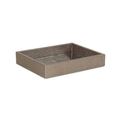 Cheung's Labai Mini Shagreen Mirror Tray Gray