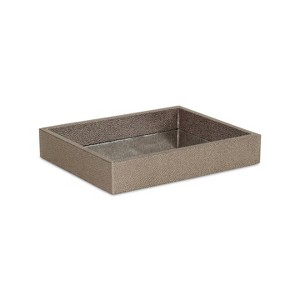 Cheung's Labai Mini Shagreen Mirror Tray Gray - 1 of 4