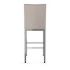 Amisco Perry Upholstered Counter Height Barstool Cream/Gray: Faux Leather, Steel Frame, 26" Seat - 4 of 4