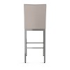 Amisco Perry Upholstered Counter Height Barstool Cream/Gray: Faux Leather, Steel Frame, 26" Seat - image 4 of 4