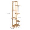 Artloge 5/6 Tiers Large Plant Stand Multiple Corner Shelf Narrow Tall Bamboo Wooden Flower Pots Display Holder for Indoor Patio Garden Yard - 3 of 4