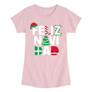 Girls' - Instant Message - Feliz Navi Dad Fitted Short Sleeve Graphic T-Shirt - 1 of 4