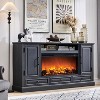 SinCiDo 35.7″ Tall Farmhouse Fireplace TV Stand for 80 Inch TV, 36″ Electric Fireplace, Entertainment Center w/ Cabinets & Drawers - 4 of 4