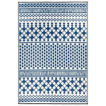 World Rug Gallery Contemporary Bohemian Geometric Reversible Recycled Plastic Outdoor Rugs