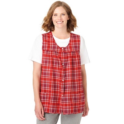 Only Necessities Plus Size Snap-Front Apron