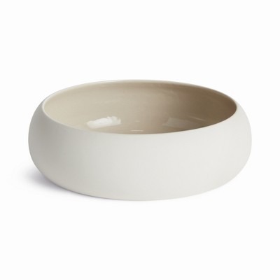 Plum & Post Barclay Butera Sandbar Decorative Bowl - White/Taupe