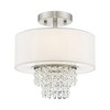 Livex Lighting Carlisle 2 - Light Semi-Flush Mount in  Brushed Nickel - 4 of 4