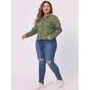 Agnes Orinda Women's Plus Size Classic Denim Long Sleeve with Pockets Fashion Jean Jackets - 3 of 4