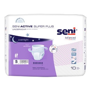 Seni Active Super Plus Disposable Underwear Pull On with Tear Away Seams Small, S-SM10-AP1, Heavy - 1 of 4