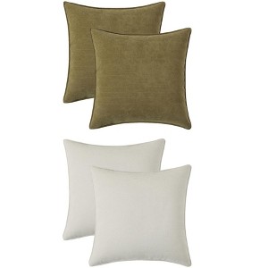 REGALWOVEN 4 Pcs Solid Chenille Soft Couch Throw Pillow Covers for Sofa Living Room Home Decor 18 x 18 Inch - 1 of 4