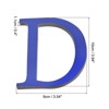Unique Bargains 3D Acrylic Self-Adhesive Mirror Alphabet Sticker Wall Decals Blue - 2 of 4