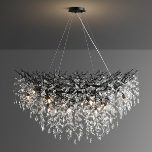 47"Modern Crystal Branch Chandelier - 1 of 4