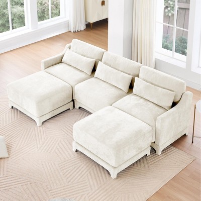 Christopher Knight Home Egbert 105" Chenille Upholstered U-Shape Sectional Sofa