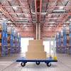 Vynxaria YSSOA Platform Truck with 1320lb Weight Capacity and 360 Degree Swivel Wheels, Foldable Push Hand Cart for Loading and Storage, Blue - 2 of 4