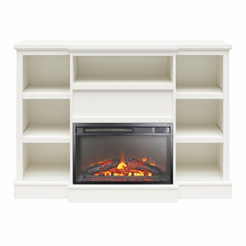 Ameriwood Home Liam Mantel with Electric Fireplace Space Heater, White - image 1 of 4