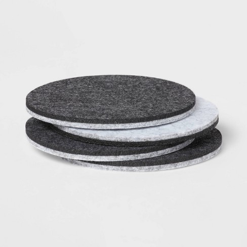 Stars Black and White Coasters for Drinks with Holder, Leather