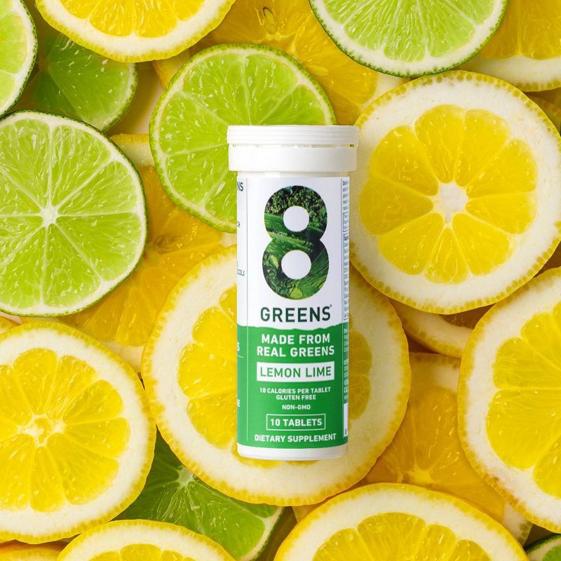 8Greens Effervescent Tablets Dietary Supplement - Lemon Lime, 3 of 9