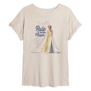 Women's - Disney - Rule For The People Oversized Graphic T-Shirt - 1 of 4