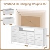 GustoWave 12-Drawer Fabric Dresser, Skinny Chest of Drawers with Charging Station, Led Lights & Metal Frame, Modern Cloth Storage Organizer - 2 of 4