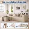 GustoWave 106'' Modern Fabric Modular L-Shape Sectional Couch with Chaise, Upholstered Chenille Sectional Cloud Sofa for Living Room - 4 of 4