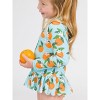 RuffleButts Girls UPF50+ Sun Protected Scallop Hem Long Sleeve Rash Guard Bikini - 4 of 4