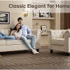 6 Seater Velvet Couches for Living Room Sets, Chesterfield Sofa Loveseat and Armchair 3 Pieces -Morden Fort - 3 of 4