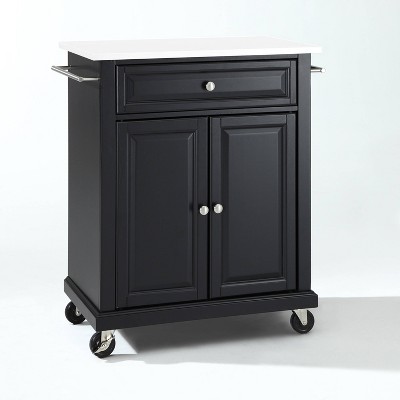 Compact Granite Top Kitchen Cart Black/white - Crosley : Target