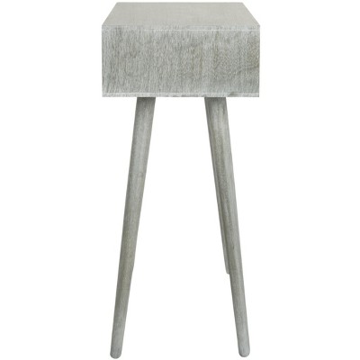 Transitional Slate Grey Rectangular 2-Drawer Console Table