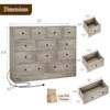 Jojoka 12 Drawer Dresser with Power Outlet, 61" Wide Wood Chest for Bedroom, Closet, Living Room Storage, Tall Dresser Organizer - 2 of 4