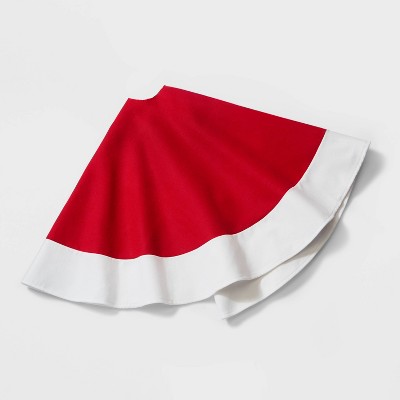 48in Felt Christmas Tree Skirt Red - Wondershop™