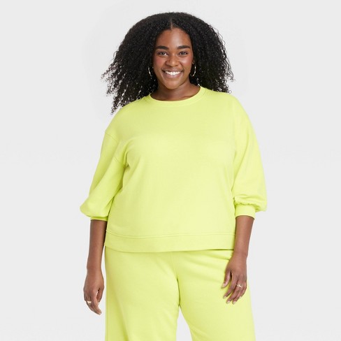 Women's French Terry Sweatshirt - A New Day™ Yellow 4x : Target