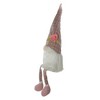 Northlight Plaid Spring Gnome Figure with Dangling Legs - 29" - Pink and White - 3 of 4