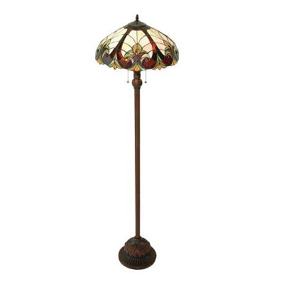 Chloe Lighting CH18780VI18-FL2 Liaison Tiffany-style 2 Light Victorian Floor Lamp 18`` Shade