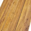63" Rustic Acacia Wood Dining Bench with Slatted Top and Square Legs for Outdoor Patio -3irtyhousy - 3 of 4