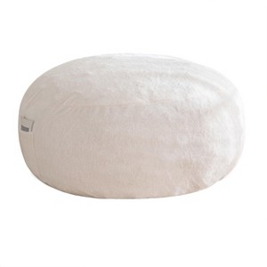 Itopfox Ultra Soft Fur Bean Bag Chair with Foam Filling, Plush Lazy Sofa for Living Room or Bedroom, Machine Washable Cover - 1 of 4