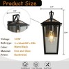 ALOADECOR Modern Matte Black Outdoor Wall Lantern with Clear Tempered Glass Open Bottom Design Light Fixture for Entryway (¨2 Pack) - 4 of 4