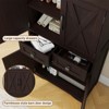 Storage Cabinet with Adjustable Shelves for Bathroom, Living Room, Kitchen Pantry Cabinet - 4 of 4