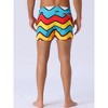 INSPIRE CHIC Men's Summer Colorful Geometric Patterns Drawstring Elastic Waist Board Shorts - 3 of 4