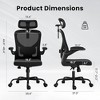 Infurnic Task and Office Chairs, Office Desk Chair with Adjustable Lumbar Support, Comfy Desk Chair for Home and Office, Black, 27.2"*25.6"*40" - 4 of 4