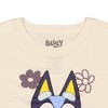 Seven Times Six Bluey Girls' Bluey Sitting Among The Flowers Short Sleeve Crewneck T-Shirt Off-White - 3 of 3